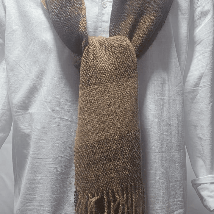 Bufanda café cuadriculado  1