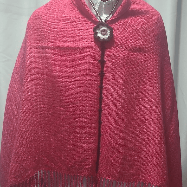Poncho rosado teñido quimico 1