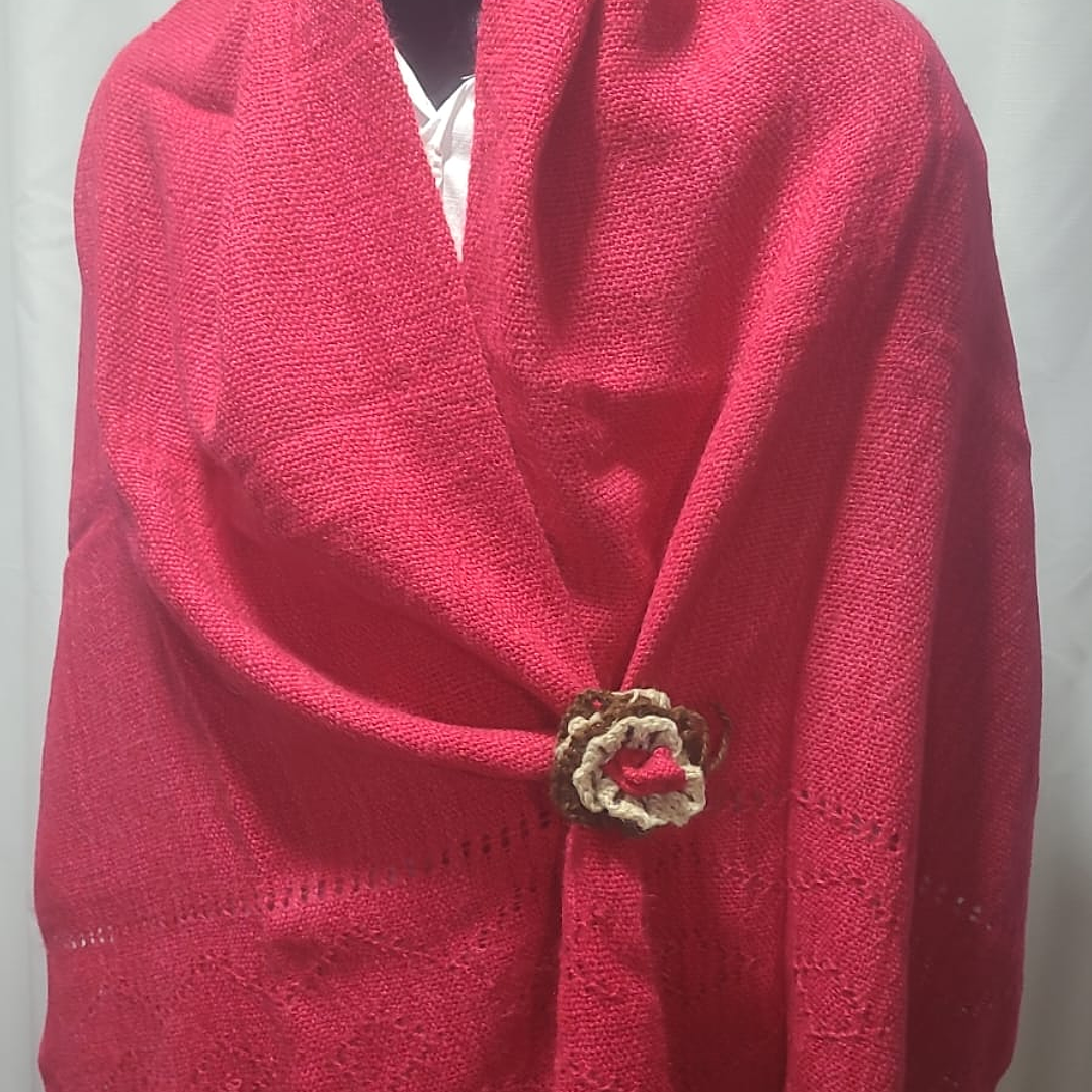 Chal lana de alpaca teñido quimico rosado 1