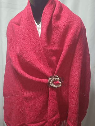 Chal lana de alpaca teñido quimico rosado
