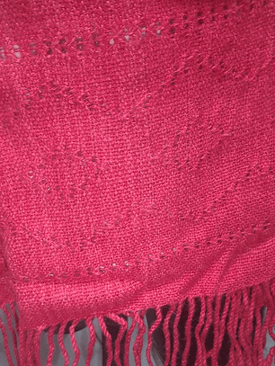 Chal lana de alpaca teñido quimico rosado