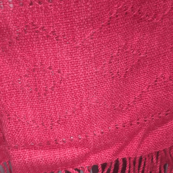 Chal lana de alpaca teñido quimico rosado 2