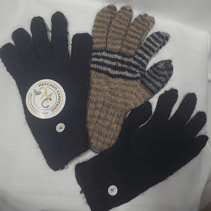 Guante medianos 100% alpaca 1