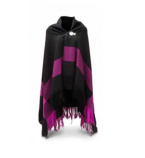 ükülla - Reboso mapuche: Azul, verde, rosado, rojo