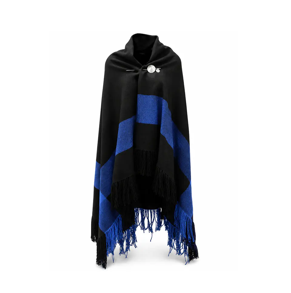 ükülla - Reboso mapuche: Azul, verde, rosado, rojo 3