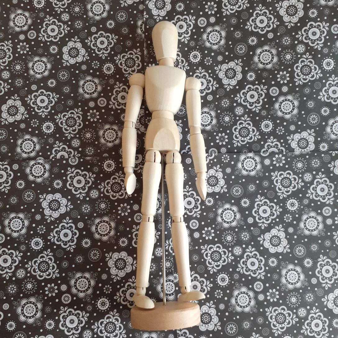 Maniquí de madera articulado 30cm