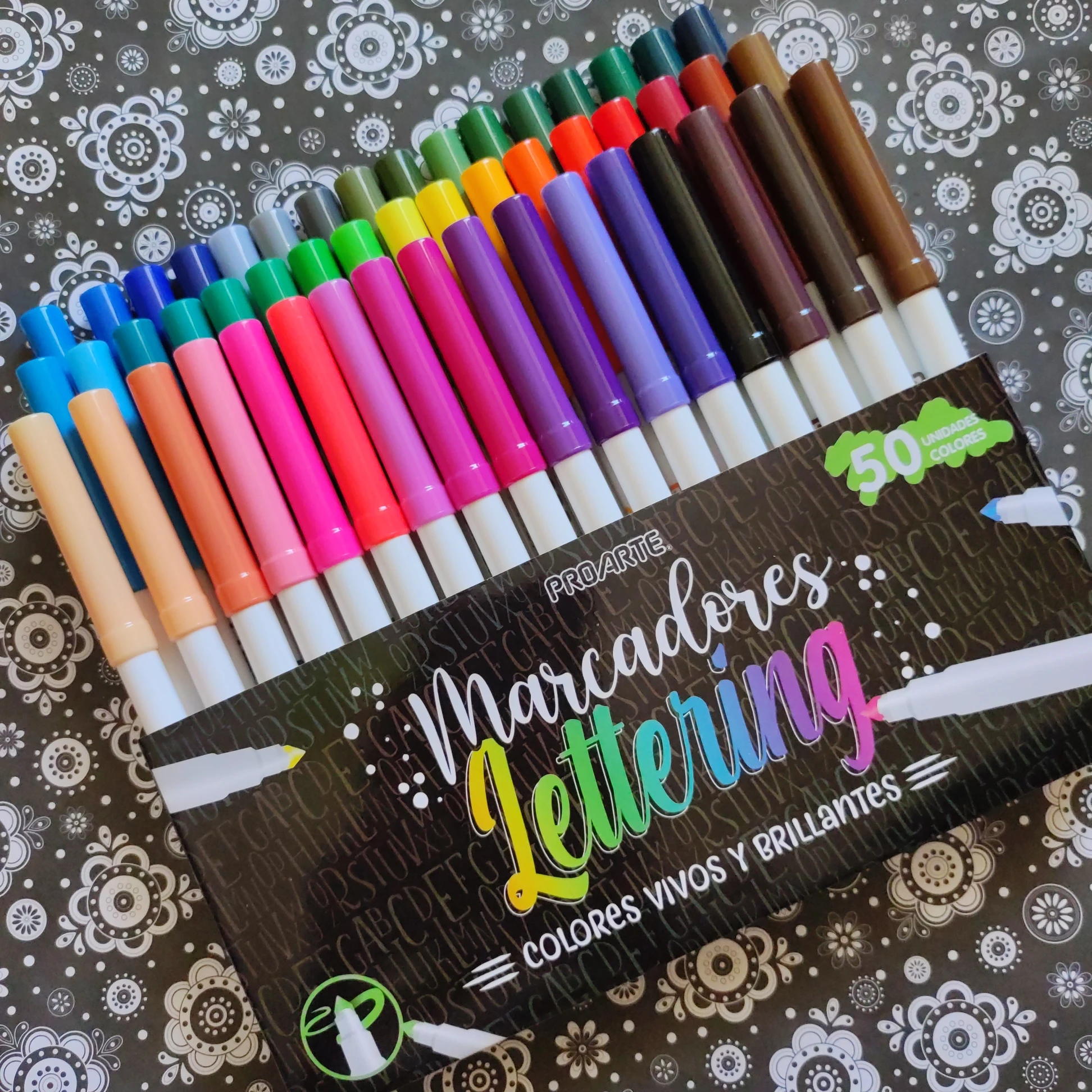 Marcadores Lettering 50 Colores