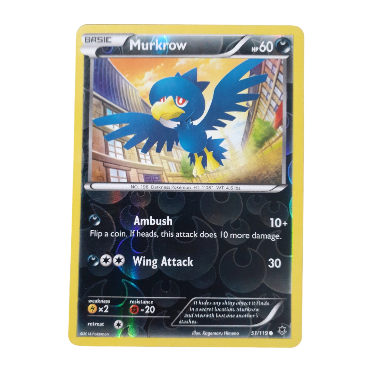 51/119 - Murkrow -Reverse Holo