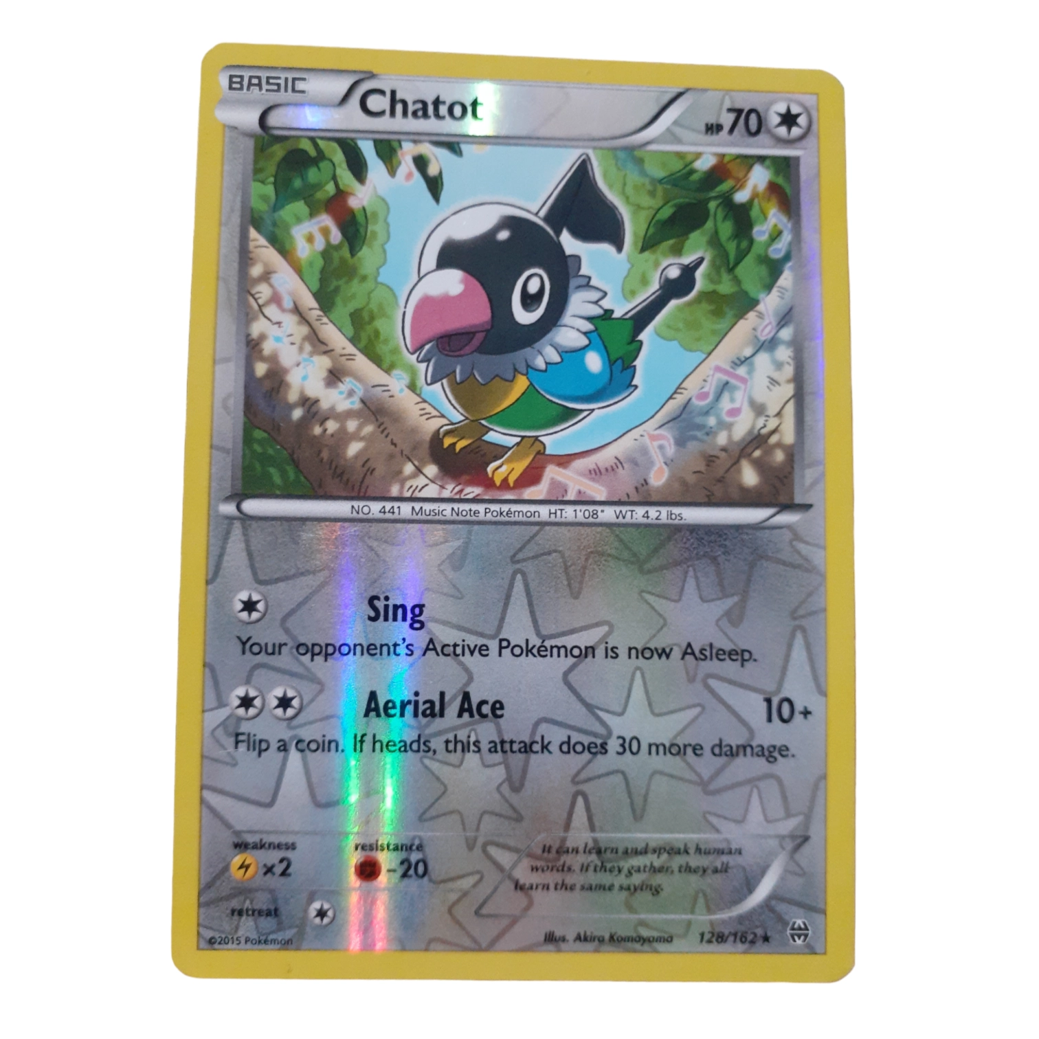 128/162 - Chatot -Reverse Holo