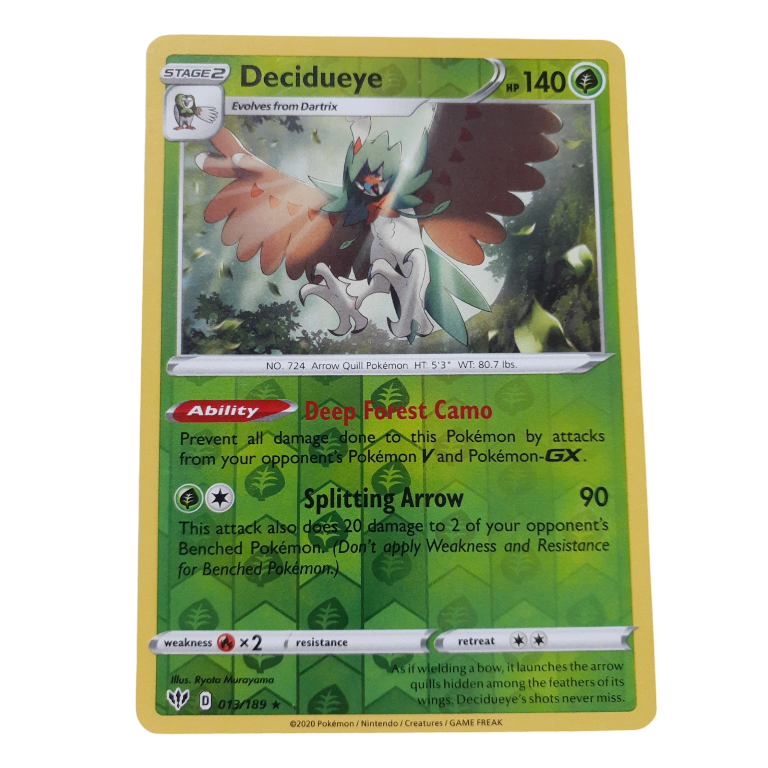 013/189 - Decidueye -Reverse Holo