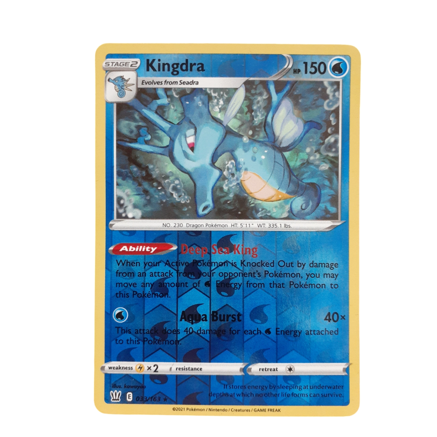 033/163 - Kingdra -Reverse Holo