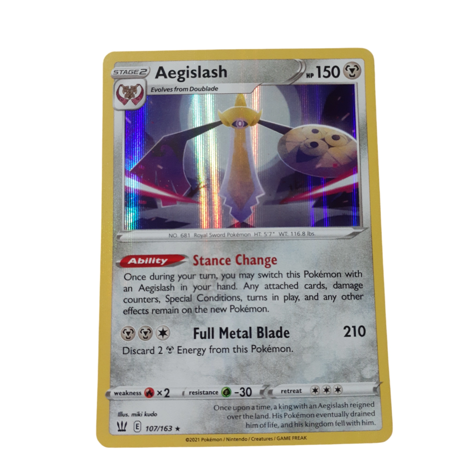 107/163 - Aegislash -Holo