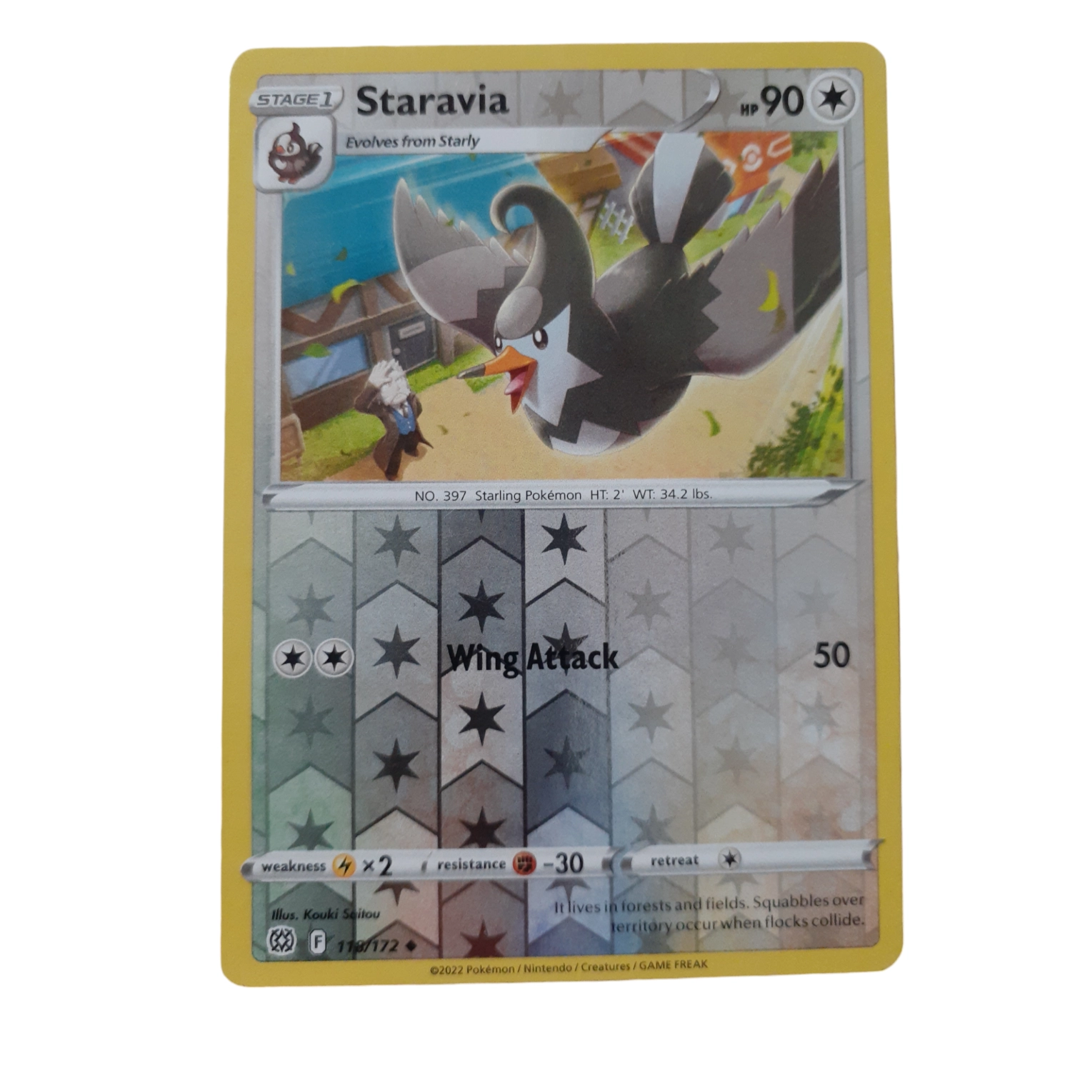 118/172 - Staravia -Reverse Holo