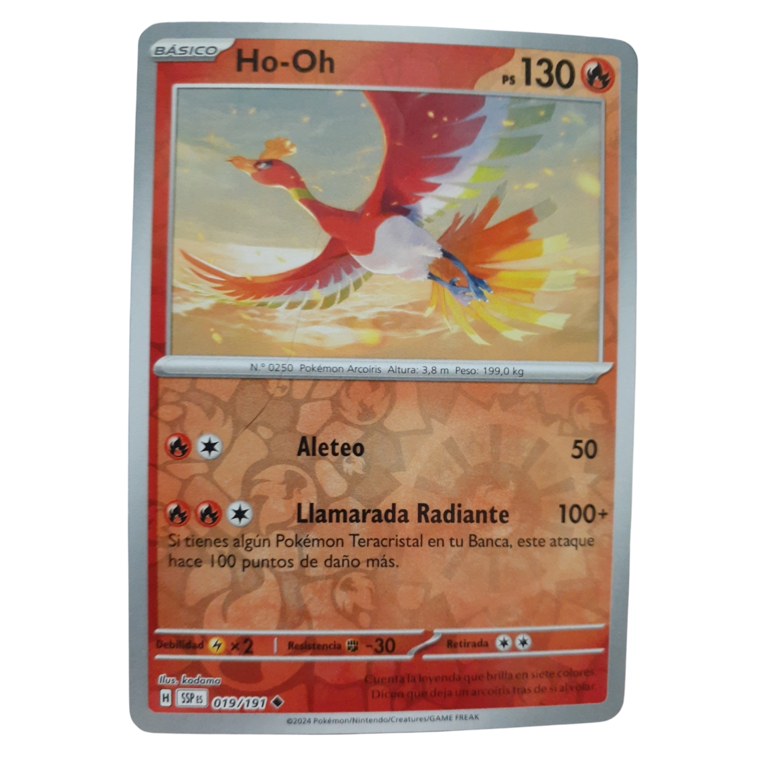 019/191 - Ho-Oh -Reverse Holo (español)