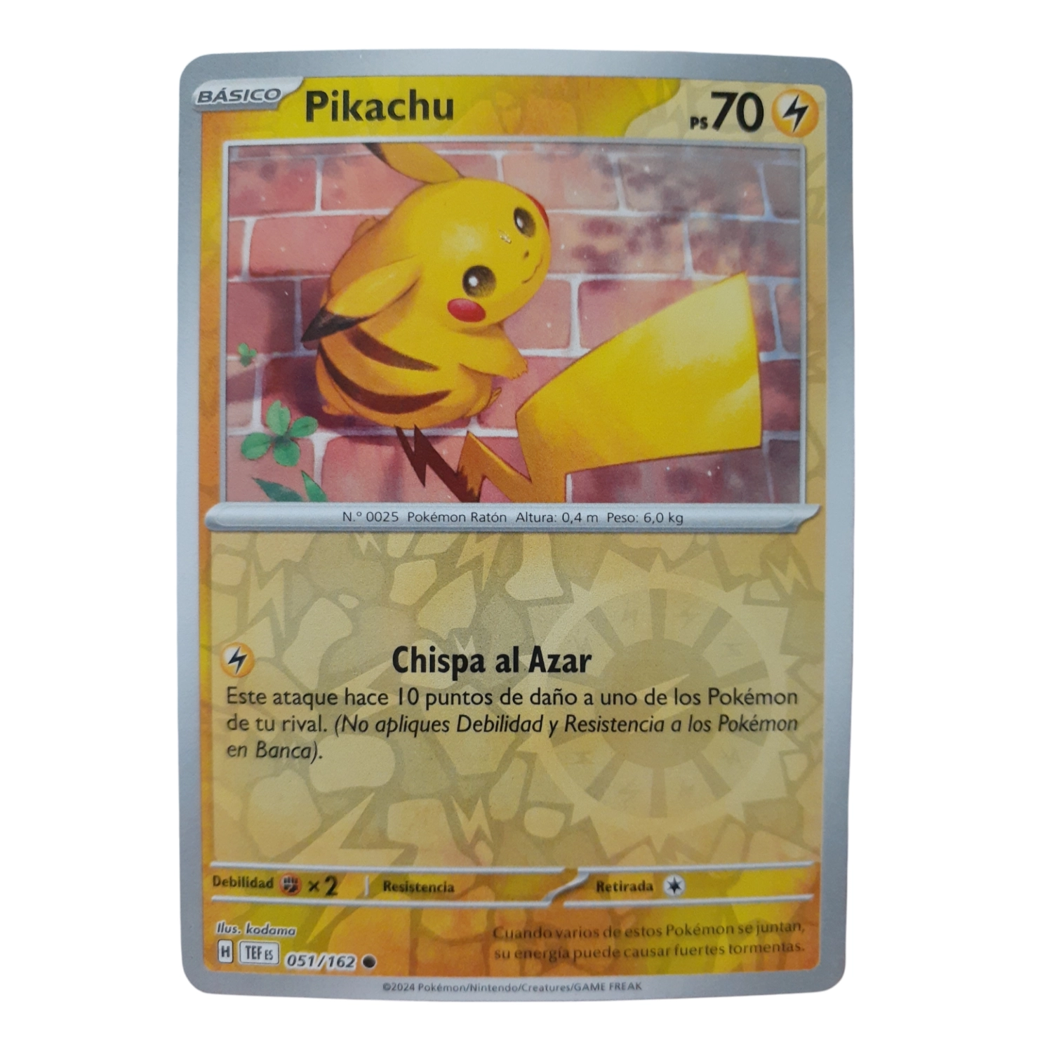 051/162 - Pikachu -Reverse Holo (español)