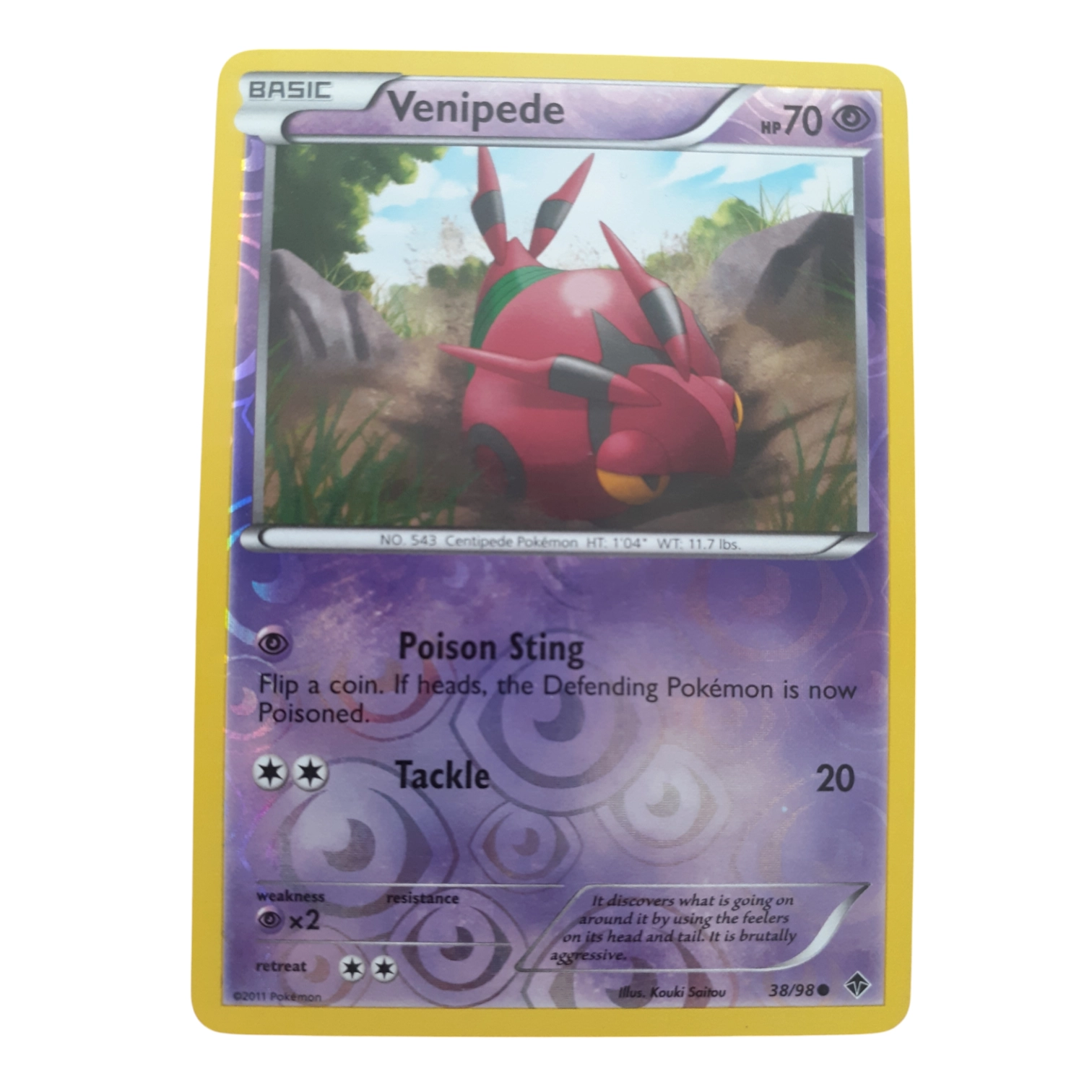 38/98 - Venipede -Reverse Holo