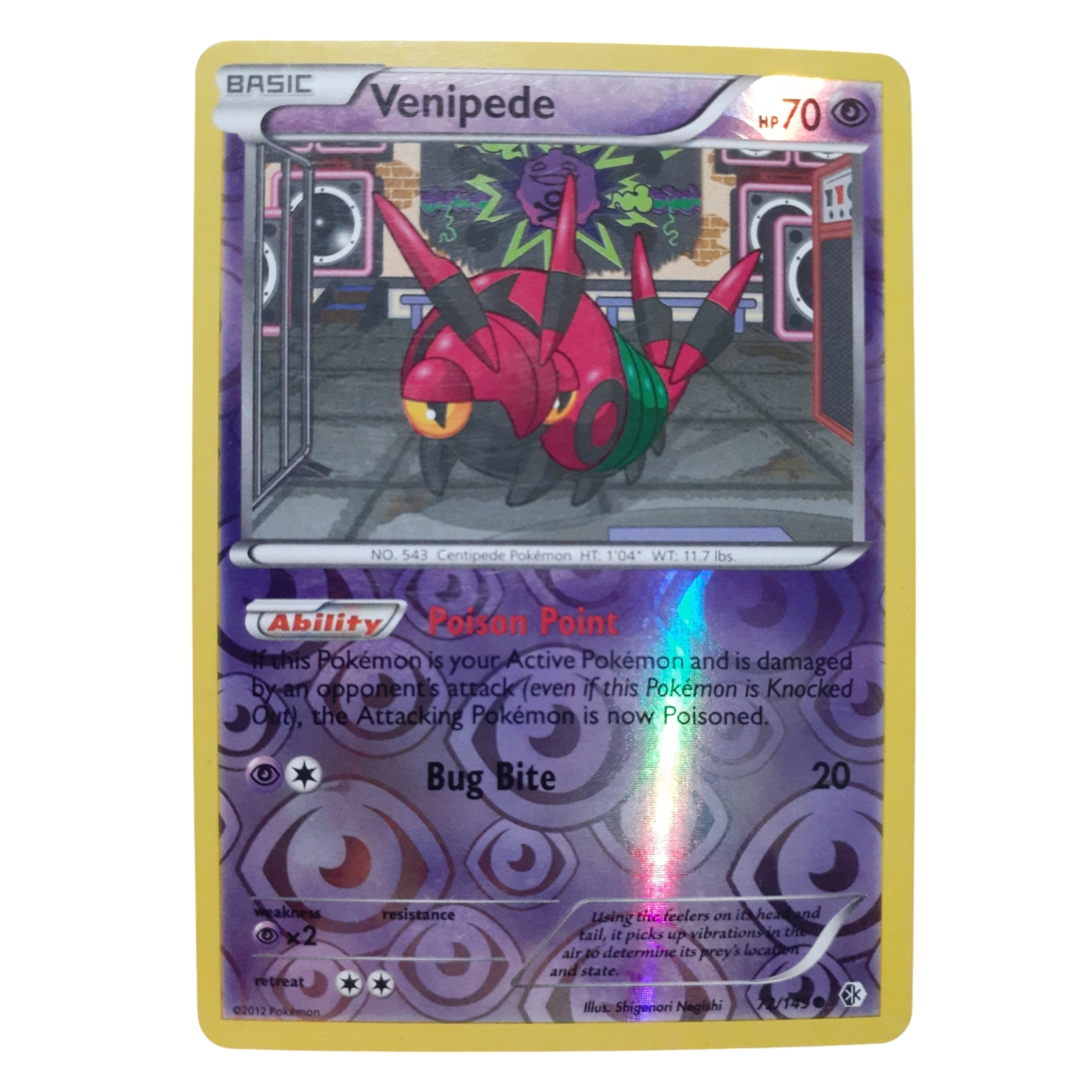 72/149 - Venipede -Reverse Holo