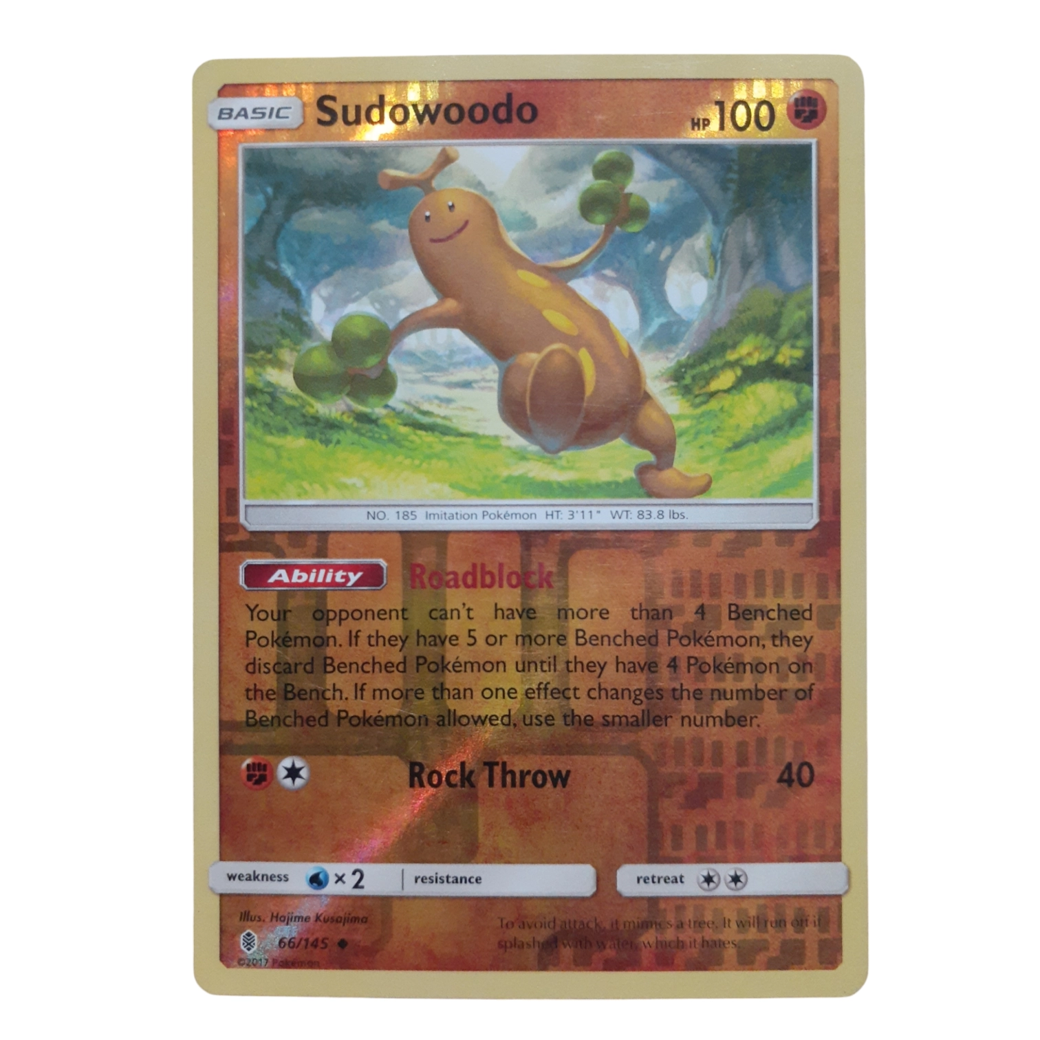 66/145 - Sudowoodo -Reverse Holo