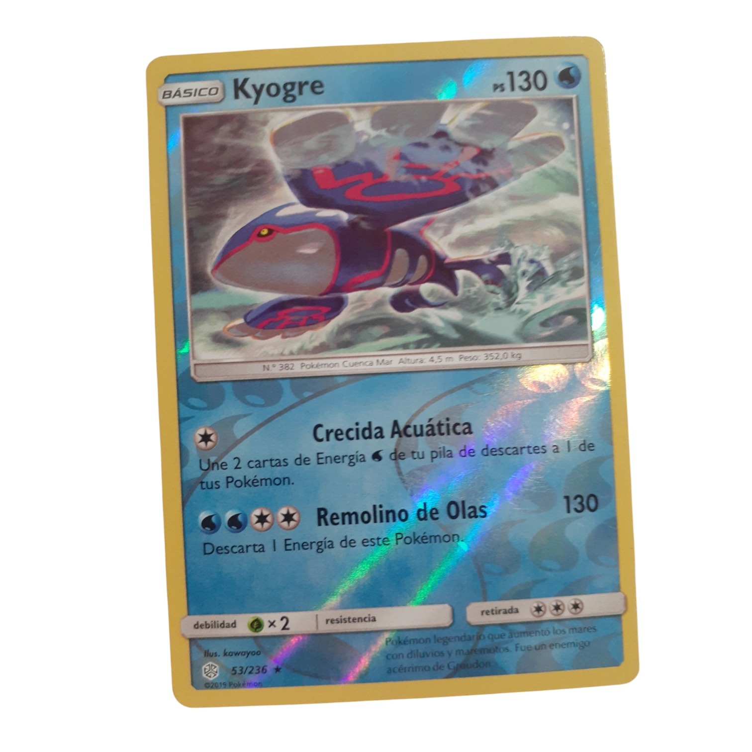 53/236 - Kyogre -Reverse Holo (español)