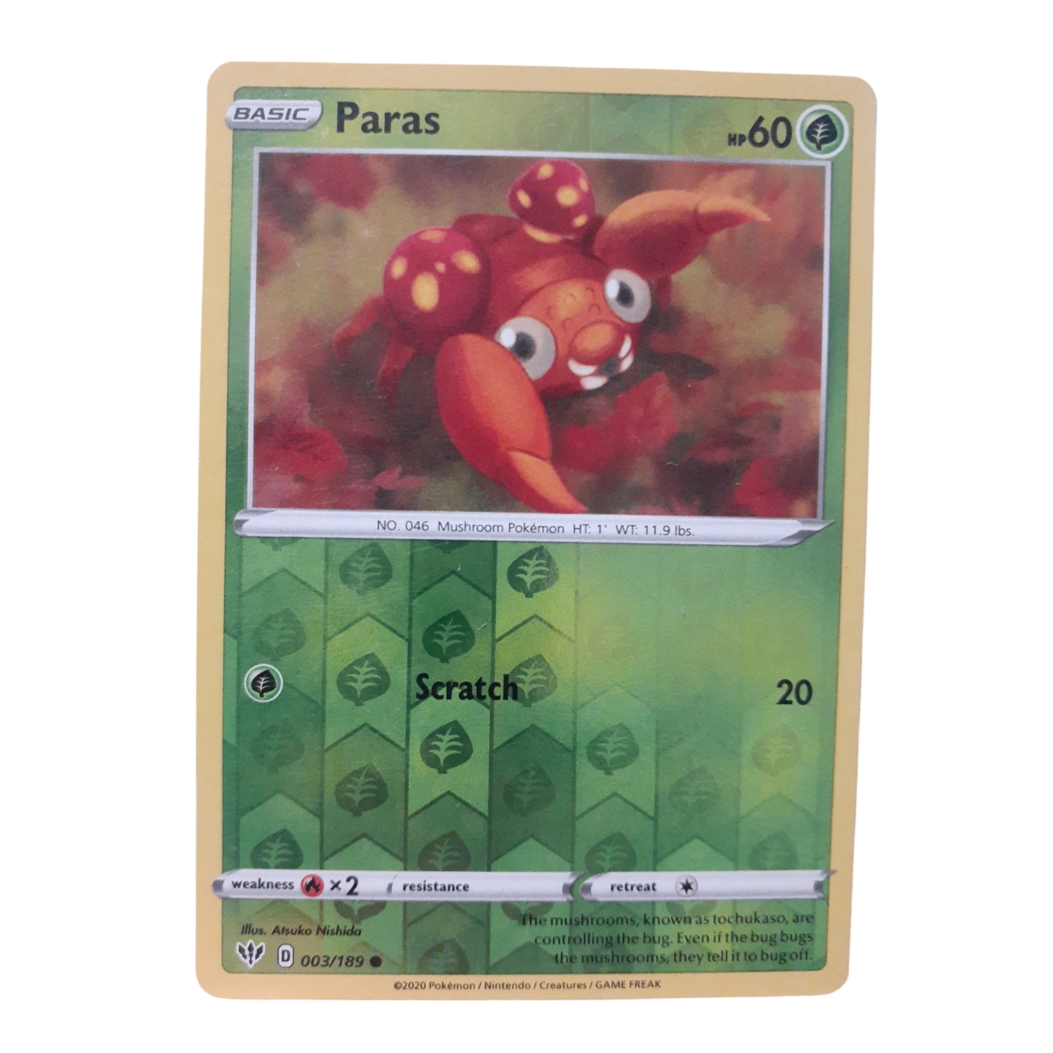 003/189 - Paras -Reverse Holo