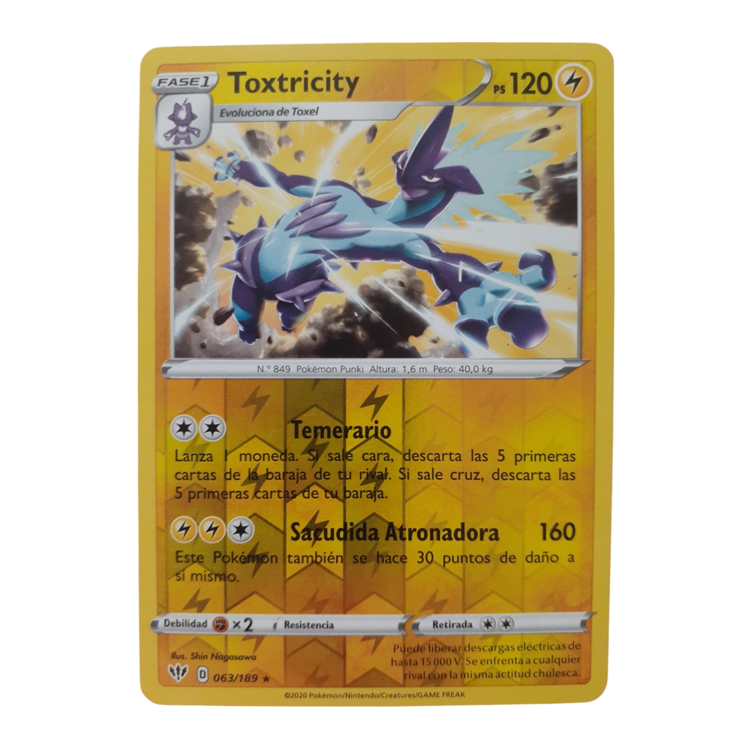 063/189 - Toxtricity -Reverse Holo (español)