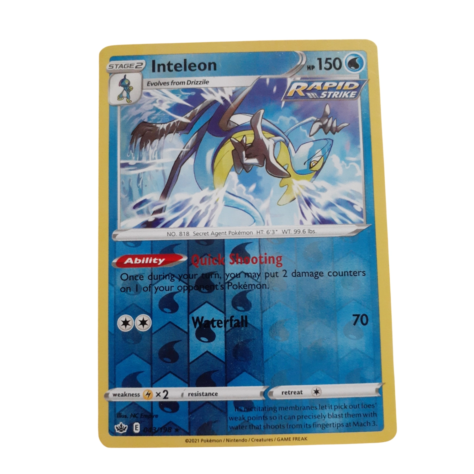 043/198 - Inteleon -Reverse Holo