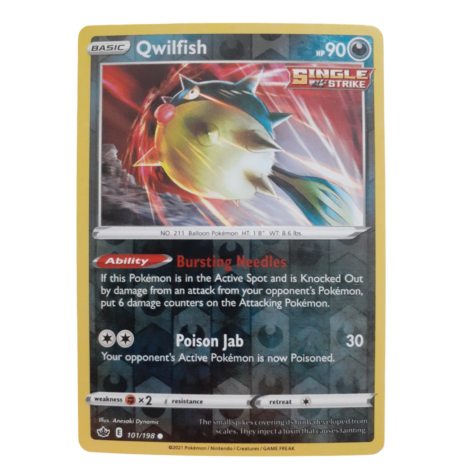 101/198 - Qwilfish -Reverse Holo