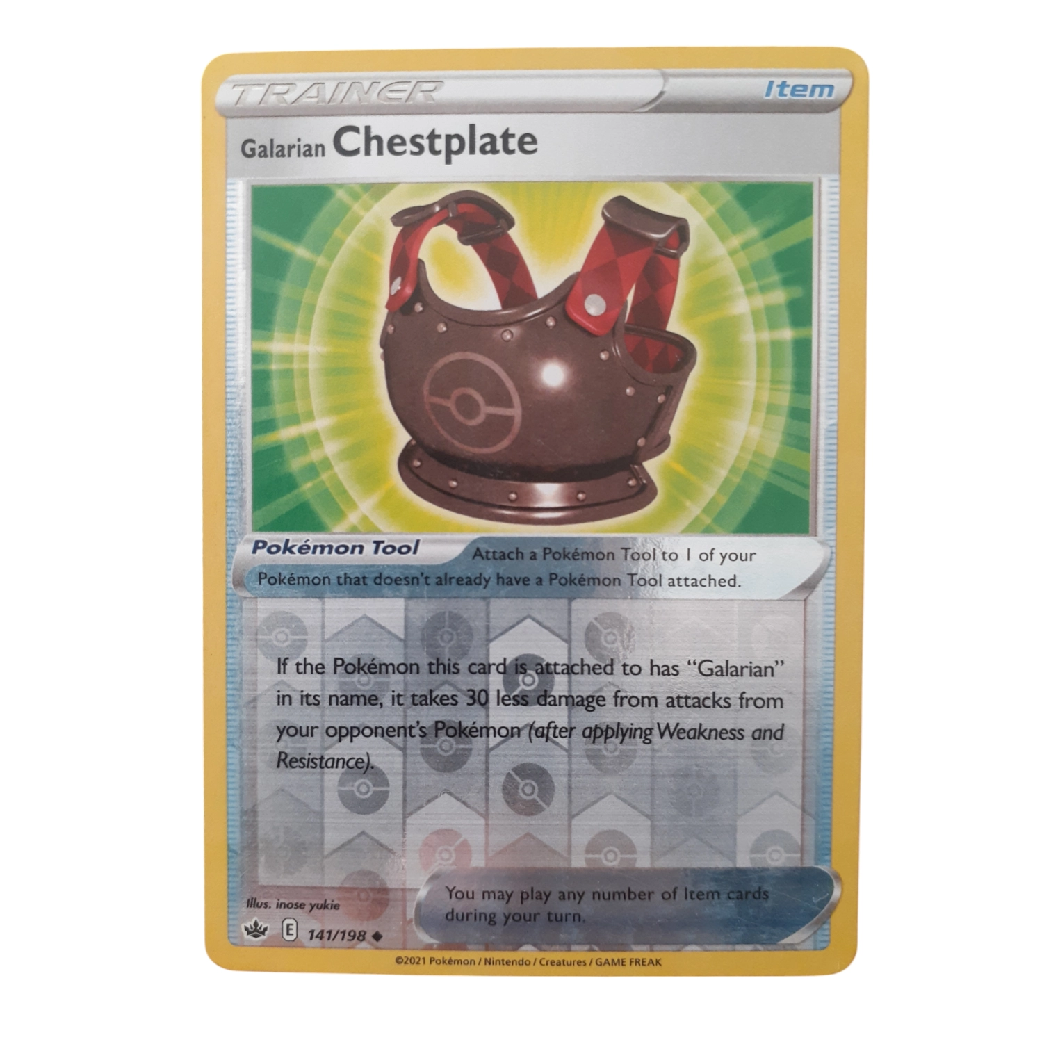 141/198 - Galarian Chestplate -Reverse Holo