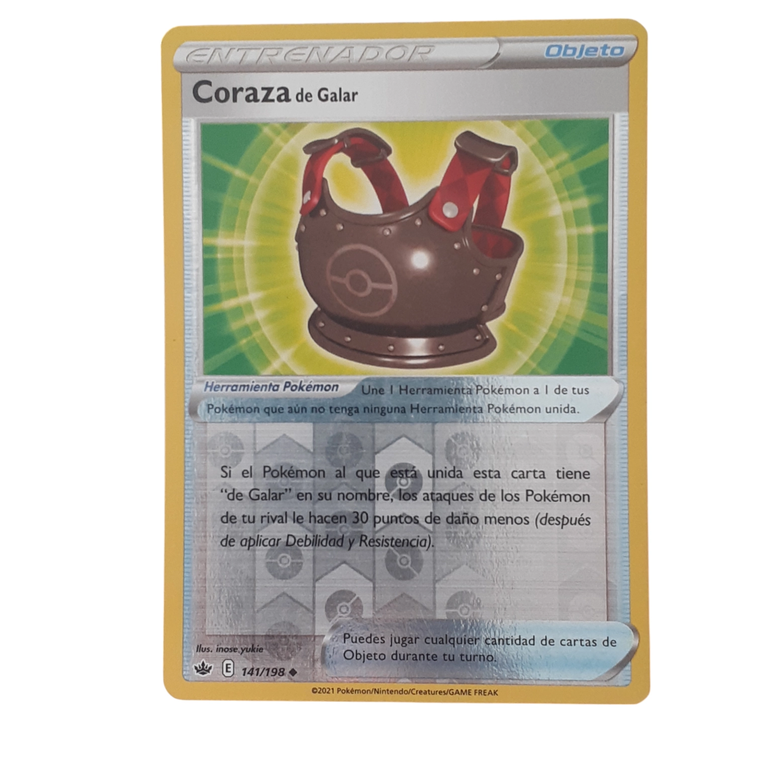 141/198 - Galarian Chestplate -Reverse Holo (español)