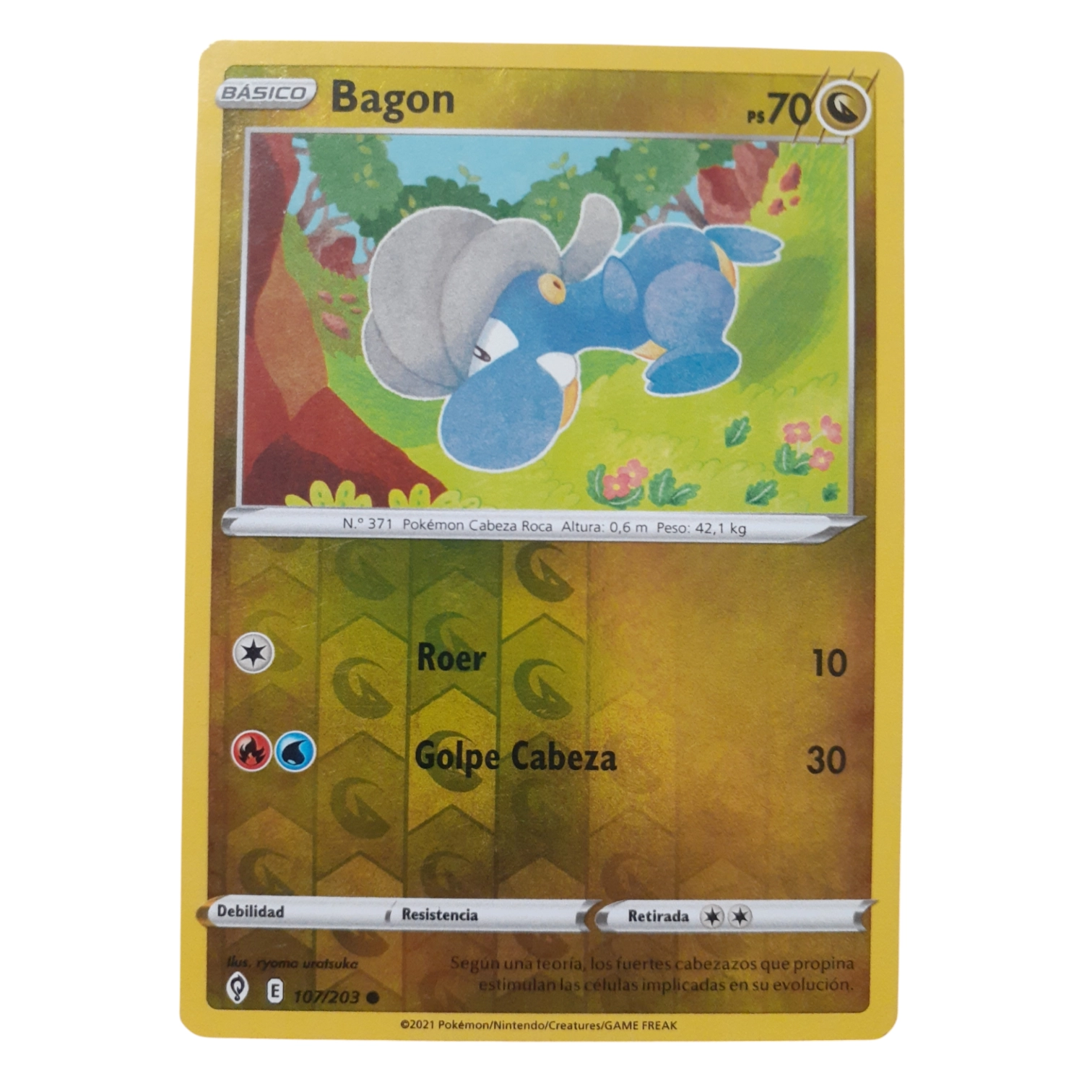 107/203 - Bagon -Reverse Holo (español)