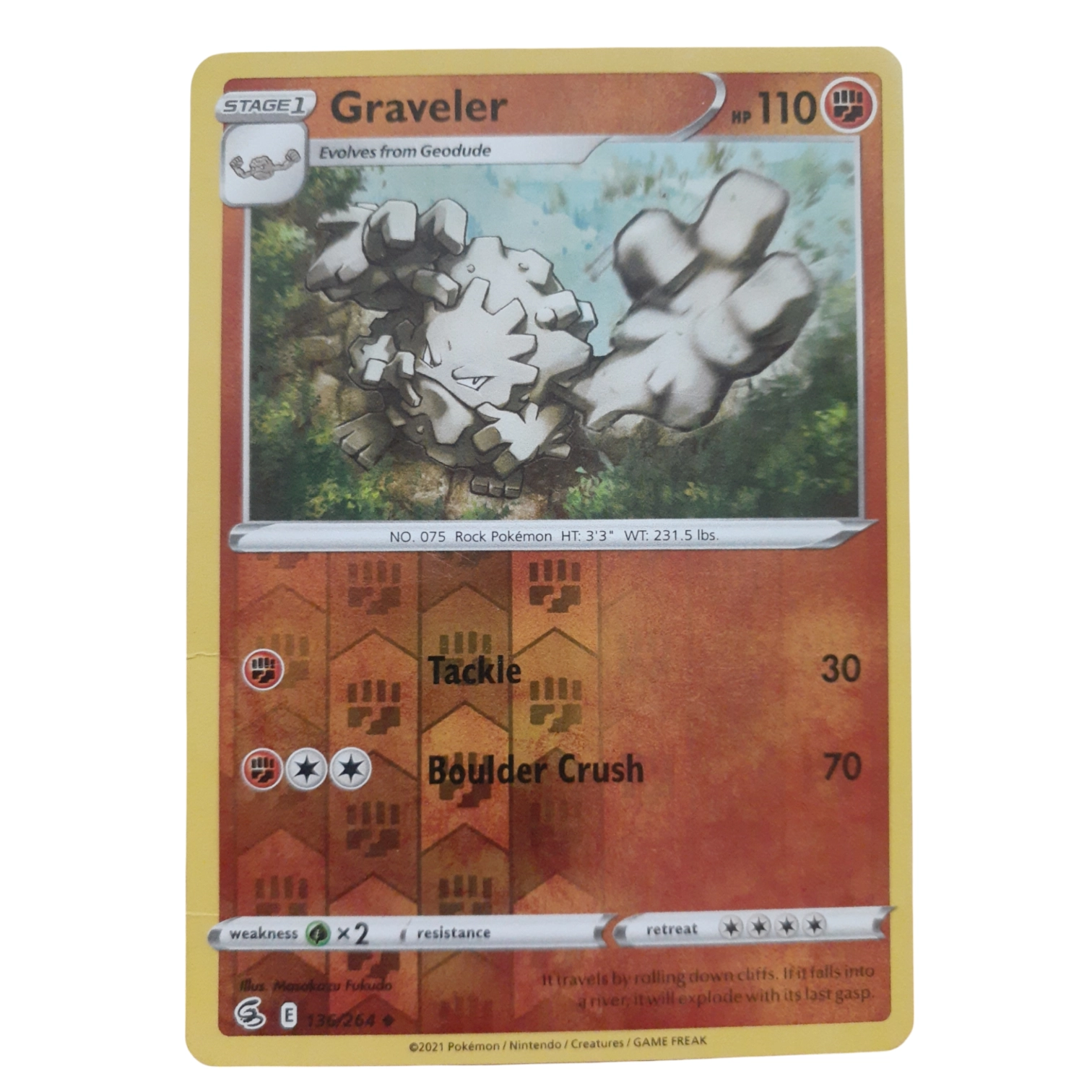136/264 - Graveler -Reverse Holo