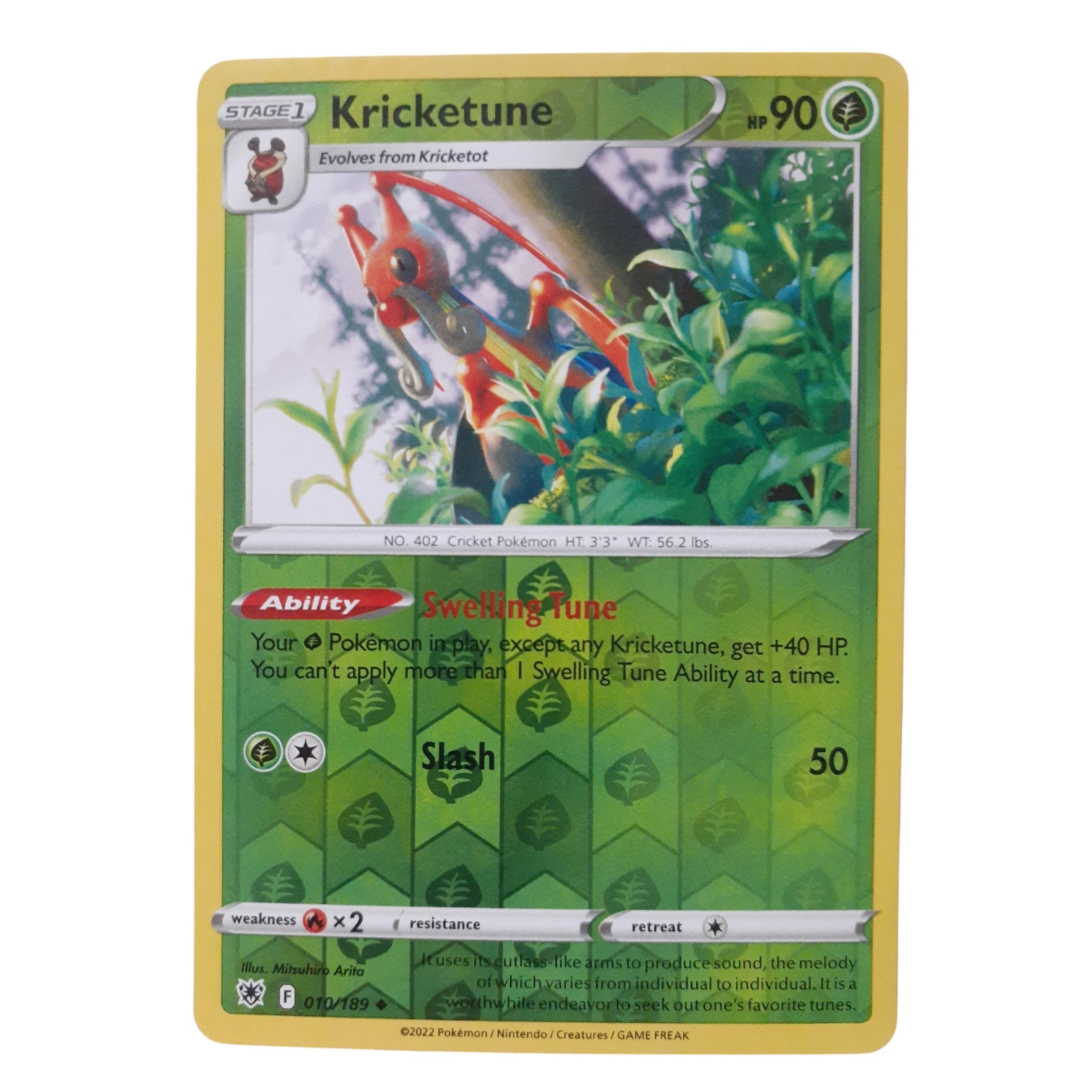 010/189 - Kricketune -Reverse Holo