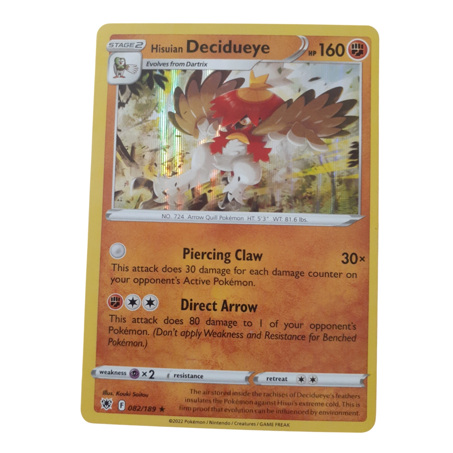 082/189 - Hisuian Decidueye -Holo