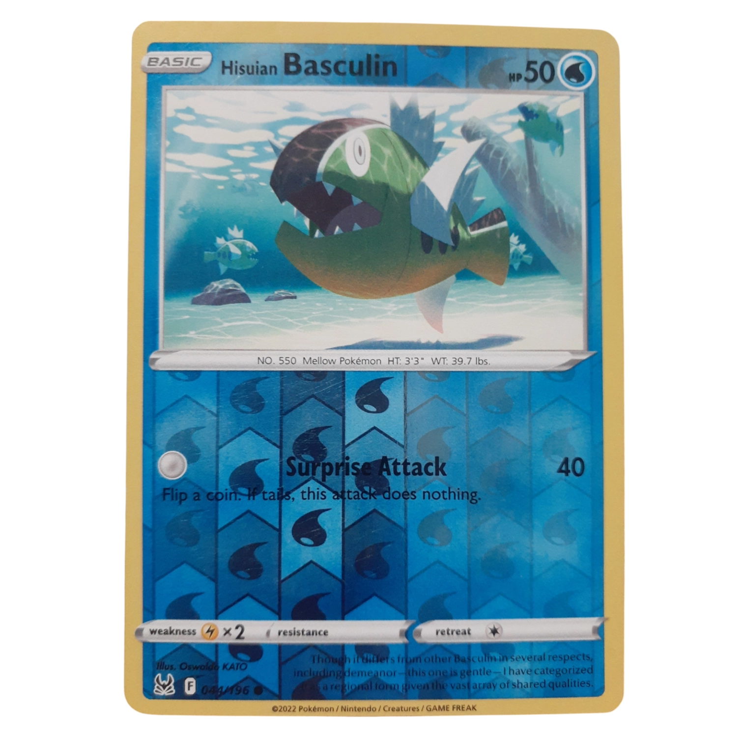 044/196 - Hisuian Basculin -Reverse Holo