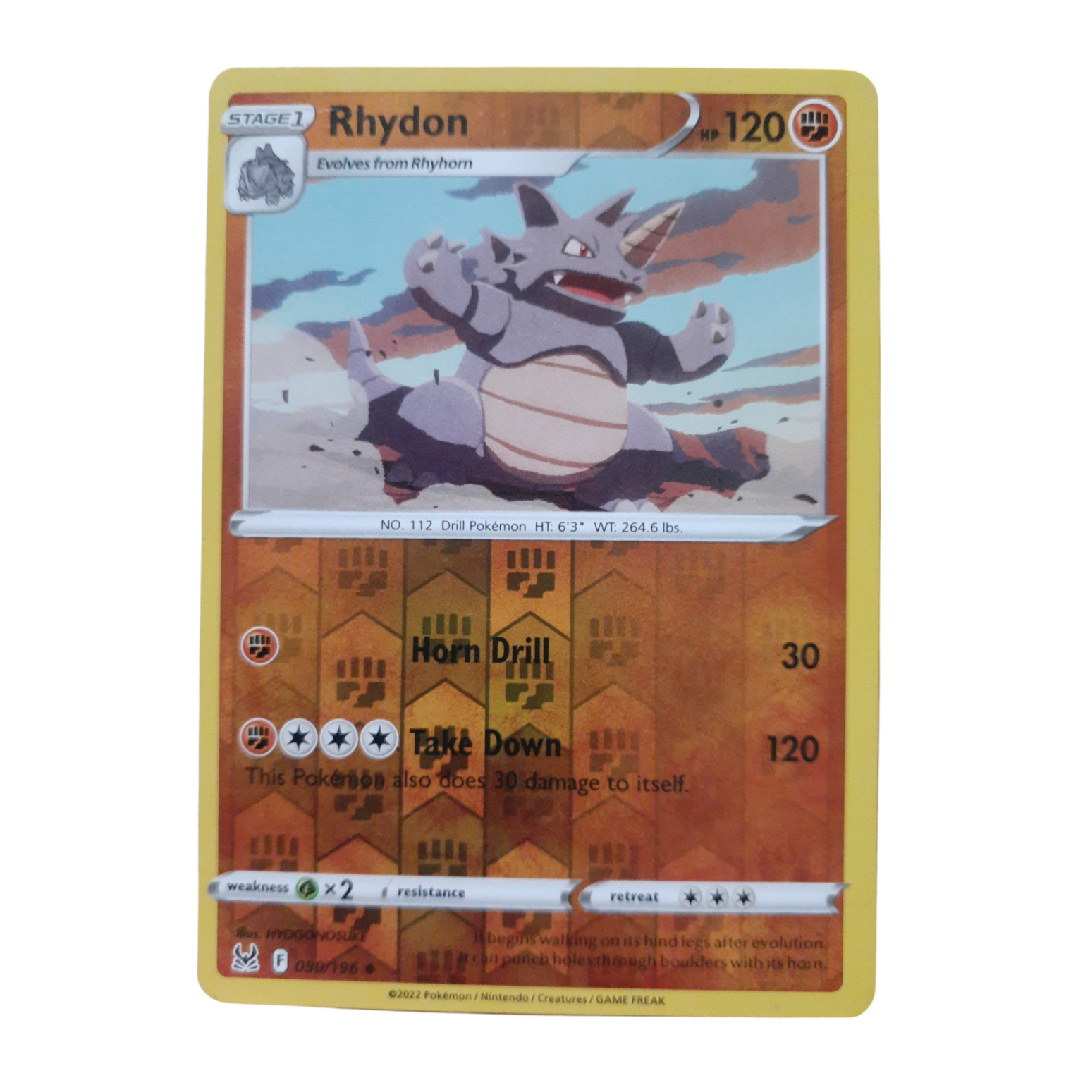 090/196 - Rhydon -Reverse Holo