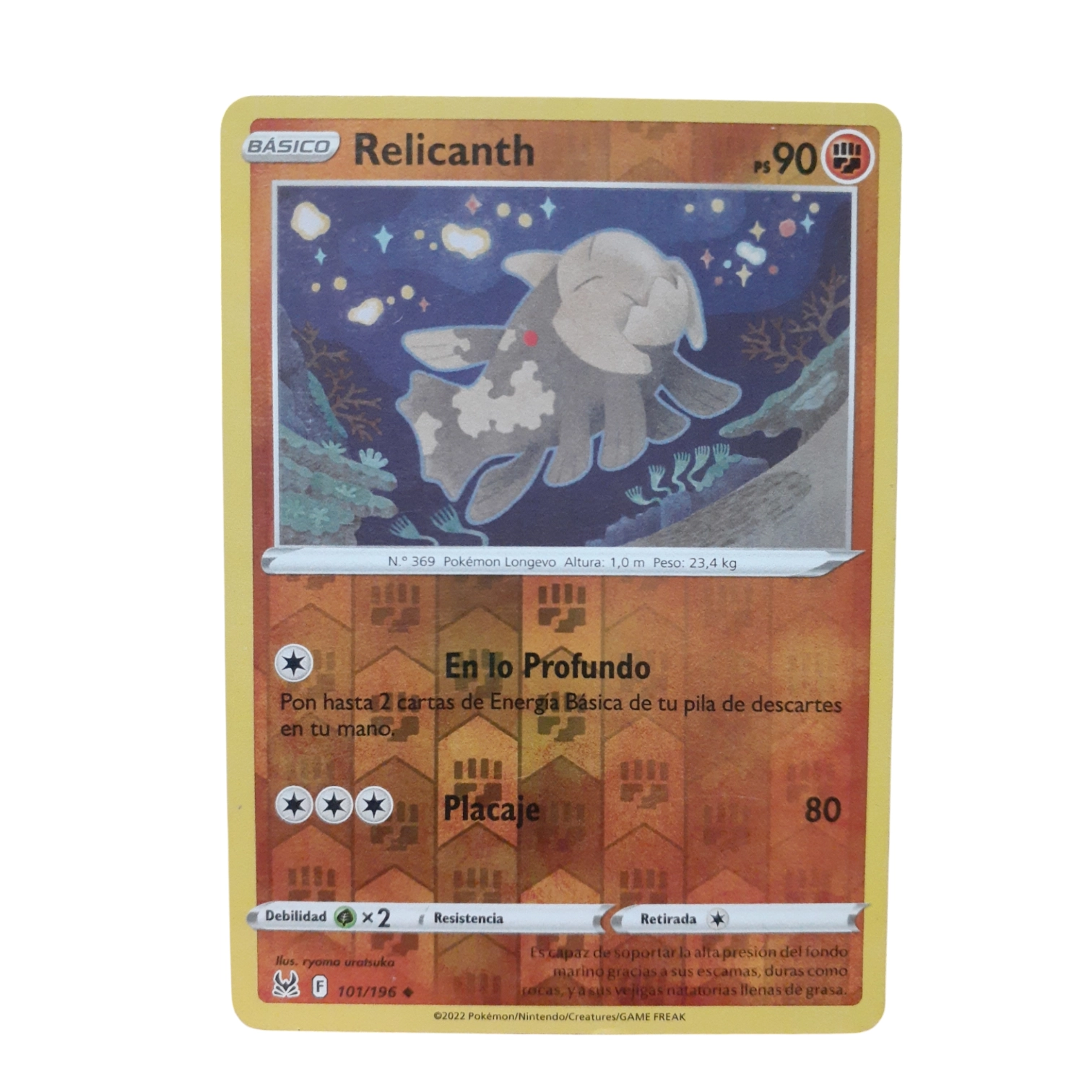 101/196 - Relicanth -Reverse Holo (español)