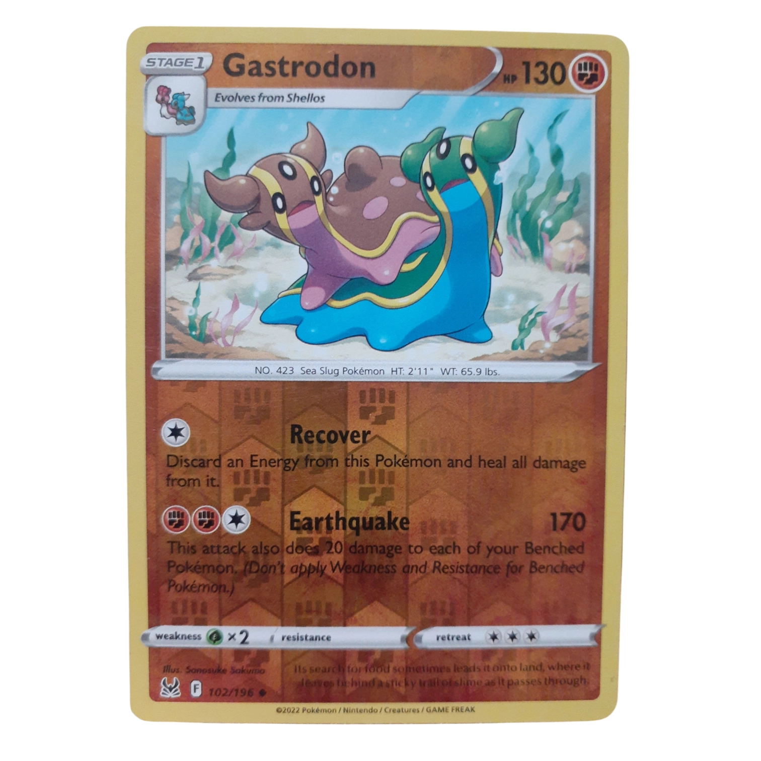 102/196 - Gastrodon -Reverse Holo