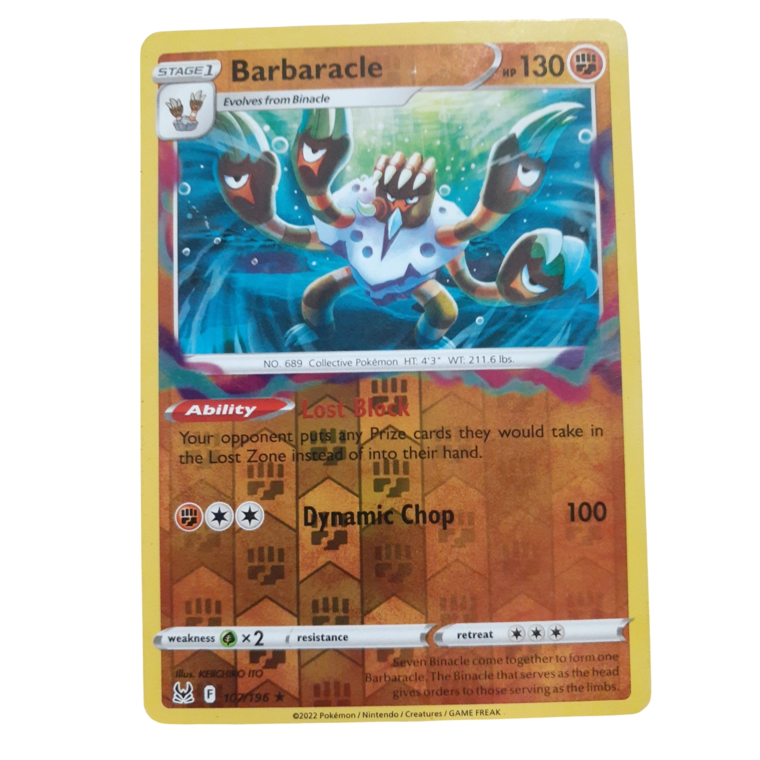 107/196 - Barbaracle -Reverse Holo