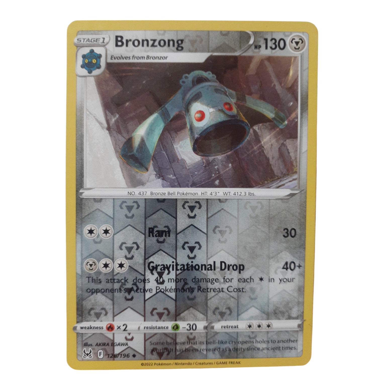 126/196 - Bronzong -Reverse Holo