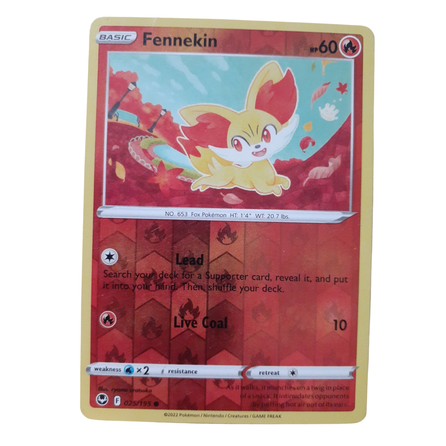 025/195 - Fennekin -Reverse Holo