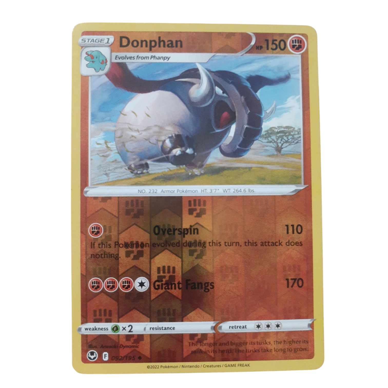 092/195 - Donphan -Reverse Holo