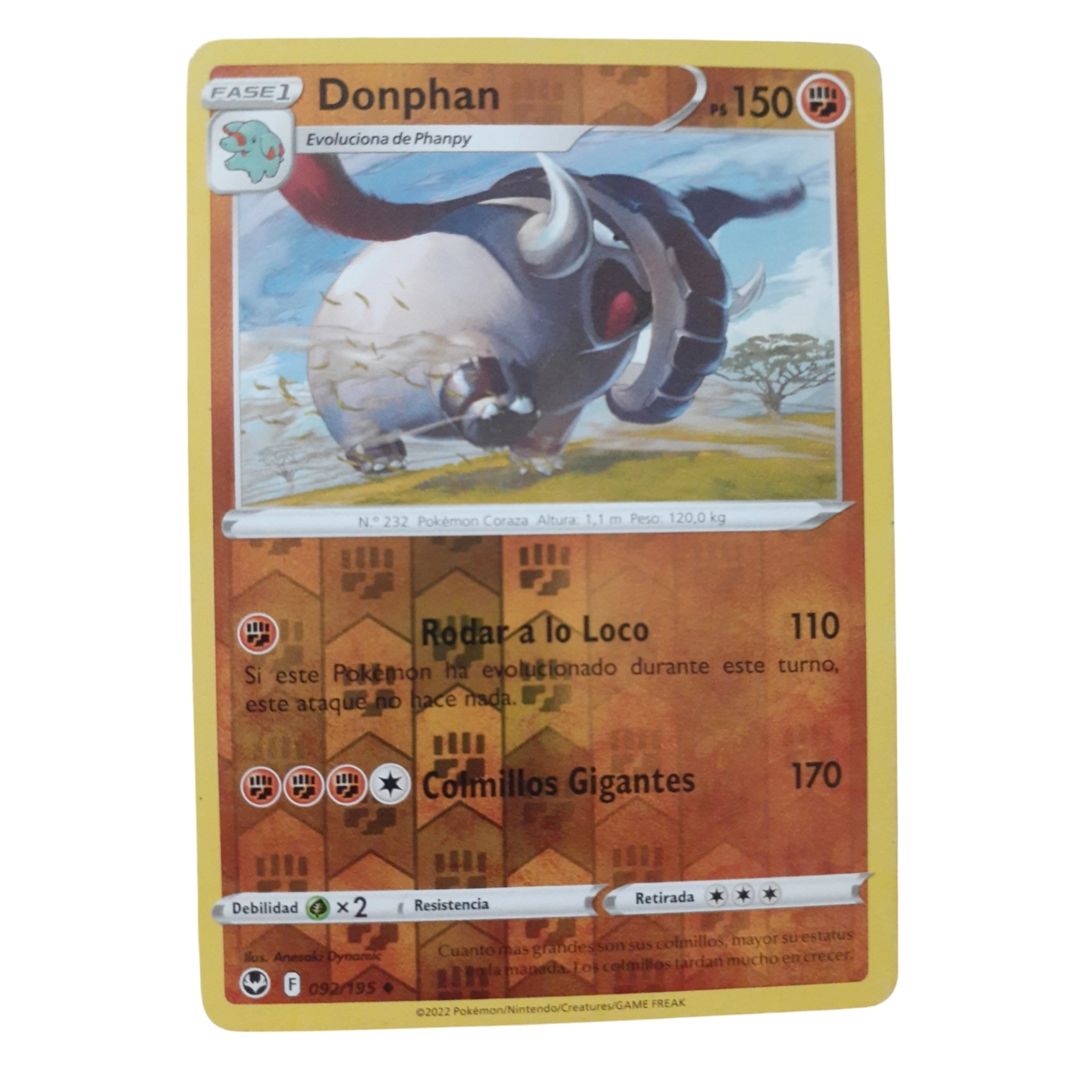 092/195 - Donphan -Reverse Holo (español)