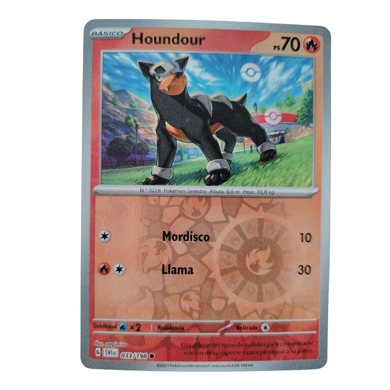 033/198 - Houndour -Reverse Holo (español) 