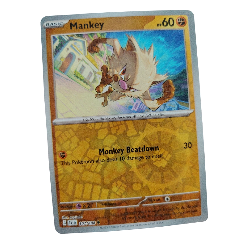 107/198 - Mankey -Reverse Holo