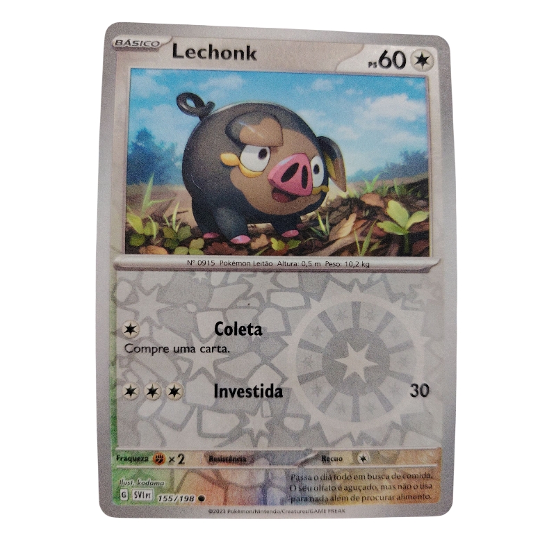 155/198 - Lechonk -Reverse Holo (portugués) 