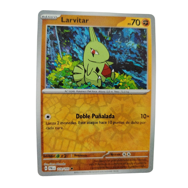 110/193 - Larvitar -Reverse Holo (español) 