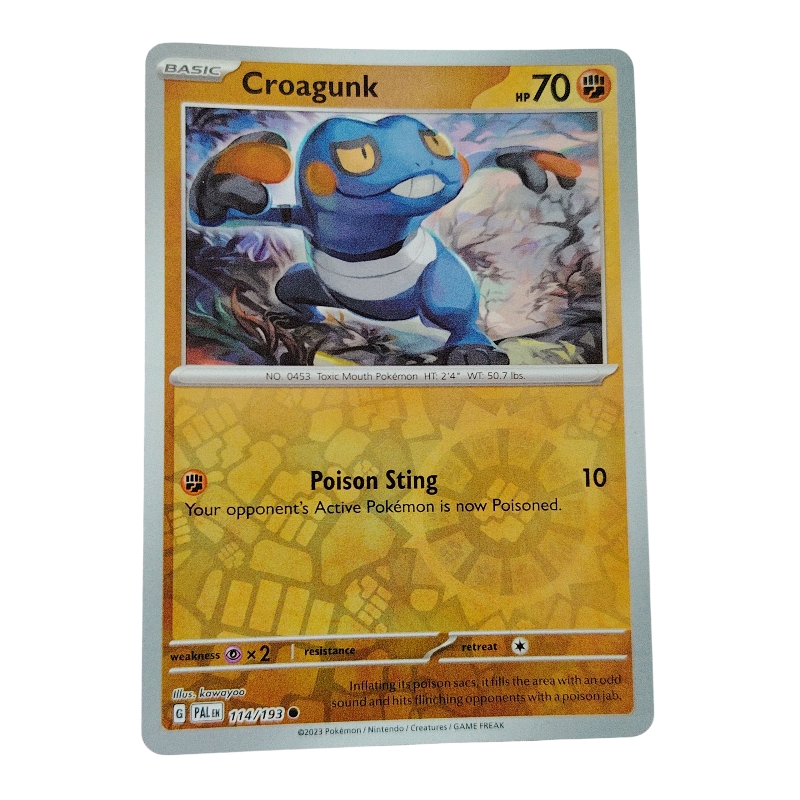 114/193 - Croagunk -Reverse Holo