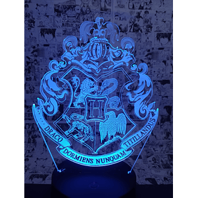 Lámparas led efecto 3d, HOGWARTS , Harry Potter, 7 Colores más combinaciones + control remoto incluido