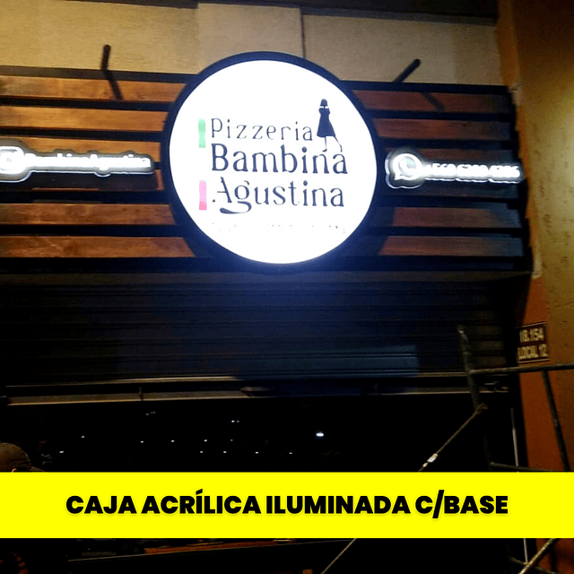 Caja Acrílica iluminada sobre Base