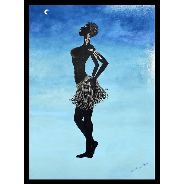 AFRO WOMAN SILVER NIGHT